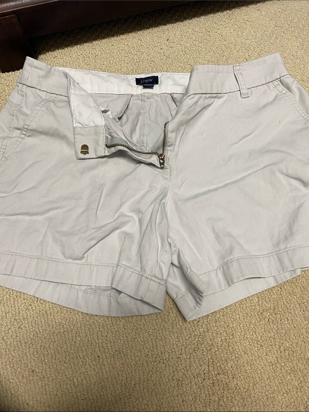 J. Crew Light Cream Cotton Chino Shorts